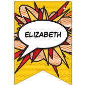 ハッピーバースデー漫画ブックアポップ・アートのート バンティングフラッグ (第1の旗)