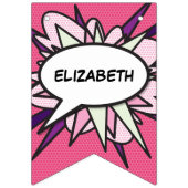 ハッピーバースデー漫画ブックアポップ・アートのート バンティングフラッグ (第1の旗)