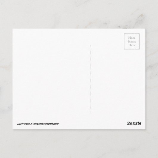 ハッピーバースデー漫画ブックアポップ・アートのート ポストカード (裏面)