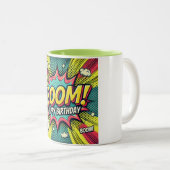 ハッピーバースデー漫画ブックブーム ツートーンマグカップ (正面右)