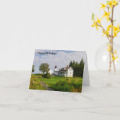 ハッピーバースデー灯台 カード (黄色い花)