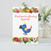 ハッピーバースデー熱帯オウム サンキューカード (スタンド正面)