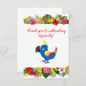 ハッピーバースデー熱帯オウム サンキューカード (正面/裏面)