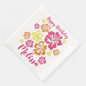 ハッピーバースデー熱帯ハワイアンハイビスカスフラワー (コーナー)