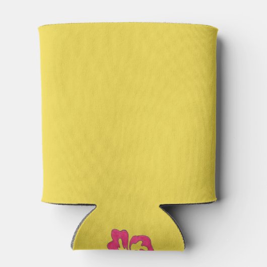 ハッピーバースデー熱帯ハワイアンハイビスカスフラワー 缶クーラー (裏面)