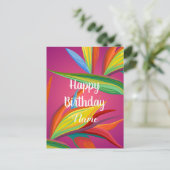 ハッピーバースデー熱帯花 ポストカード (スタンド正面)