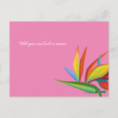 ハッピーバースデー熱帯花 ポストカード (裏面)