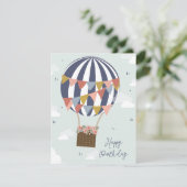 ハッピーバースデー熱気球グリーティングカード シーズンカード (スタンド正面)