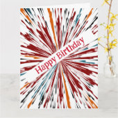 ハッピーバースデー爆発性カラー カード (黄色い花)
