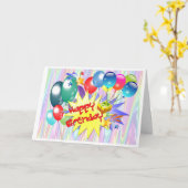 ハッピーバースデー爆発 カード (黄色い花)