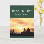 ハッピーバースデー父魚釣りフィッシャーマンフィッシュカード カード (黄色い花)