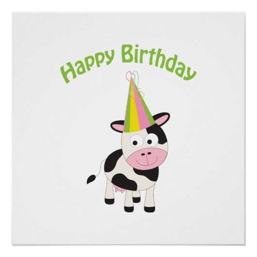 ハッピーバースデー牛 ポスター (正面)