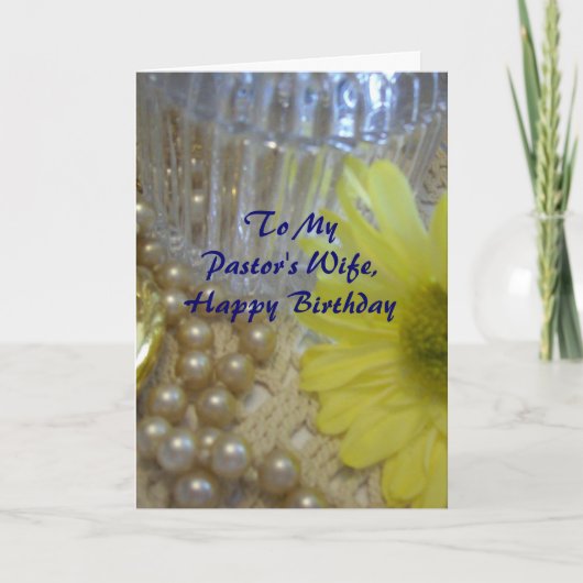 ハッピーバースデー牧師の妻 – デイジー カード (正面)