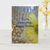 ハッピーバースデー牧師の妻 – デイジー カード (黄色い花)