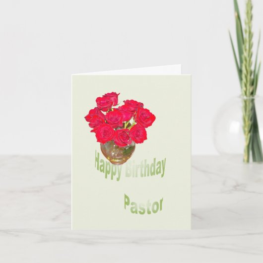 ハッピーバースデー牧師 カード (正面)