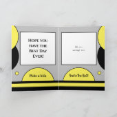 ハッピーバースデー特別なゴッドソングレーと黄色 カード (内部)