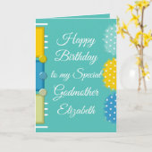 ハッピーバースデー特別なゴッドマザーグリーン カード (黄色い花)