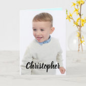 ハッピーバースデー特別孫写真 カード (黄色い花)