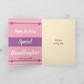 ハッピーバースデー特別孫娘の写真 カード (内部)