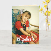 ハッピーバースデー特別孫娘の写真 カード (黄色い花)