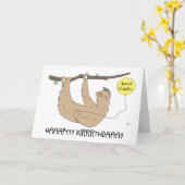 ハッピーバースデー特別隣人スロッユーモアのあるト カード (黄色い花)