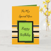 ハッピーバースデー特製ニースオレンジ カード (黄色い花)