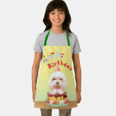 ハッピーバースデー犬とケーキ エプロン (インサイチュ)