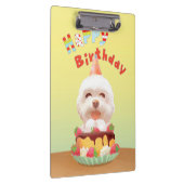 ハッピーバースデー犬とケーキ クリップボード (右)