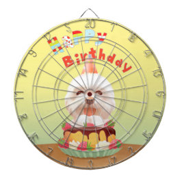 ハッピーバースデー犬とケーキ ダーツボード