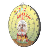 ハッピーバースデー犬とケーキ ダーツボード (正面右)