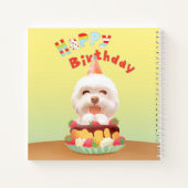 ハッピーバースデー犬とケーキ ノートブック (裏面)
