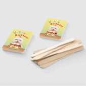 ハッピーバースデー犬とケーキ ハンドファン (組立なし)