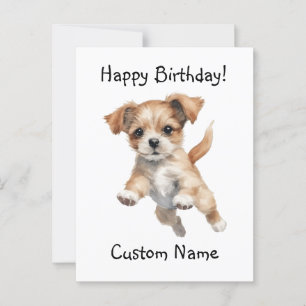 ハッピーバースデー犬アート - 誕生日おめでとう ポストカード