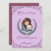 ハッピーバースデー犬,猫,ペット動物招待状カード 招待状 (正面/裏面)