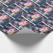 ハッピーバースデー独自の写真を追加おもしろいする ラッピングペーパー (角)