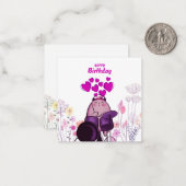 ハッピーバースデー猫お祝い おもしろい ノートカード (正面/裏面インサイチュ)