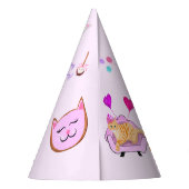 ハッピーバースデー猫のパーティー名 パーティーハット (裏面)