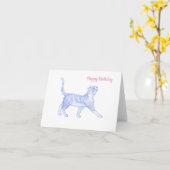 ハッピーバースデー猫カード カード (黄色い花)