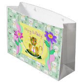 ハッピーバースデー猫大抱き枕 ラージペーパーバッグ (裏面アングル)