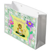 ハッピーバースデー猫大抱き枕 ラージペーパーバッグ (正面アングル)