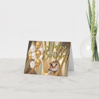 ハッピーバースデー猫 カード
