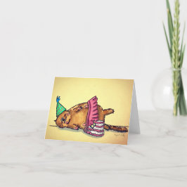 ハッピーバースデー猫 サンキューカード