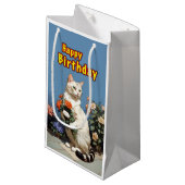 ハッピーバースデー猫 スモールペーパーバッグ (正面アングル)