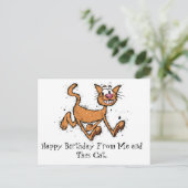 ハッピーバースデー猫 ポストカード (スタンド正面)