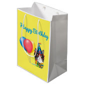 ハッピーバースデー猫 ミディアムペーパーバッグ (正面アングル)