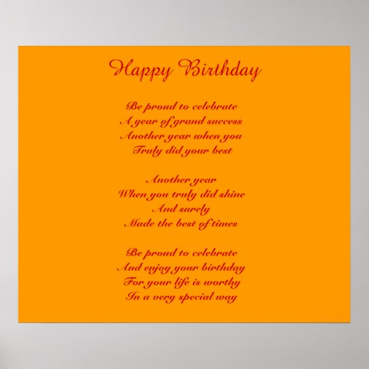 ハッピーバースデー献上品 ポスター (正面)