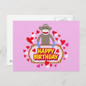 ハッピーバースデー猿 ポストカード (正面/裏面)