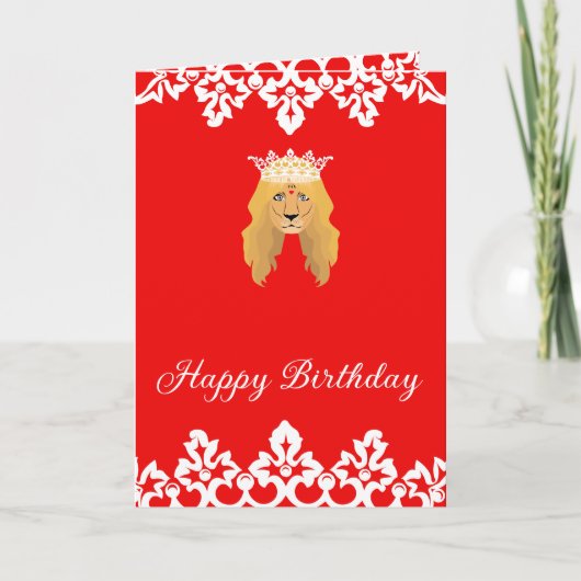 ハッピーバースデー獅子王ホワイトクラウン カード (正面)