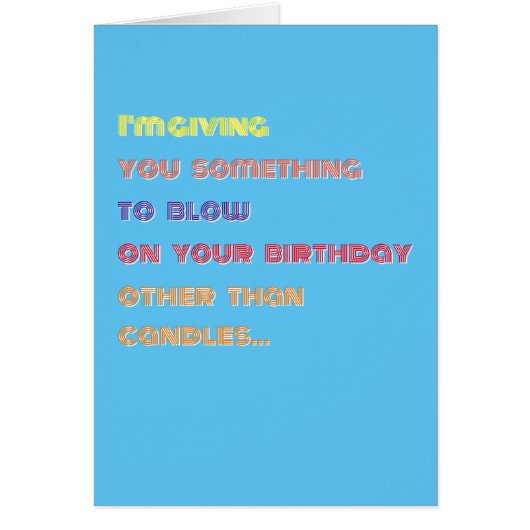 ハッピーバースデー現金おもしろい大人ユーモアカード (正面)