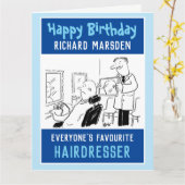 ハッピーバースデー理髪又は理容師 カード (黄色い花)